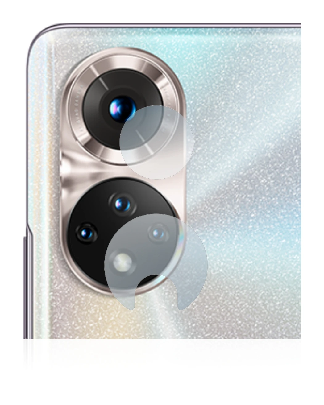 Immagine del dispositivo Honor 50 (SOLO Fotocamera) con un'ampia varietà di protezioni per lo schermo.