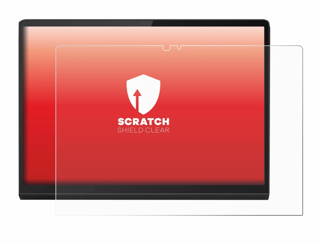 Immagine del dispositivo Lenovo Yoga Tab 13 con un'ampia varietà di protezioni per lo schermo.
