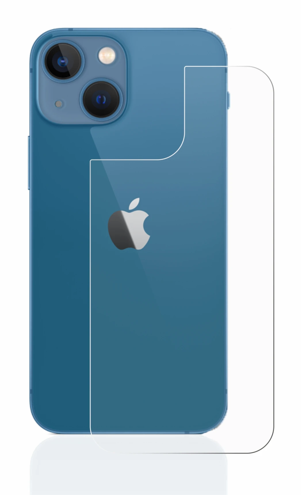 Immagine del dispositivo Apple iPhone 13 mini (Posteriore) con un'ampia varietà di protezioni per lo schermo.