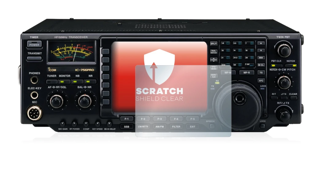 Immagine del dispositivo Icom IC-756 Pro III con un'ampia varietà di protezioni per lo schermo.