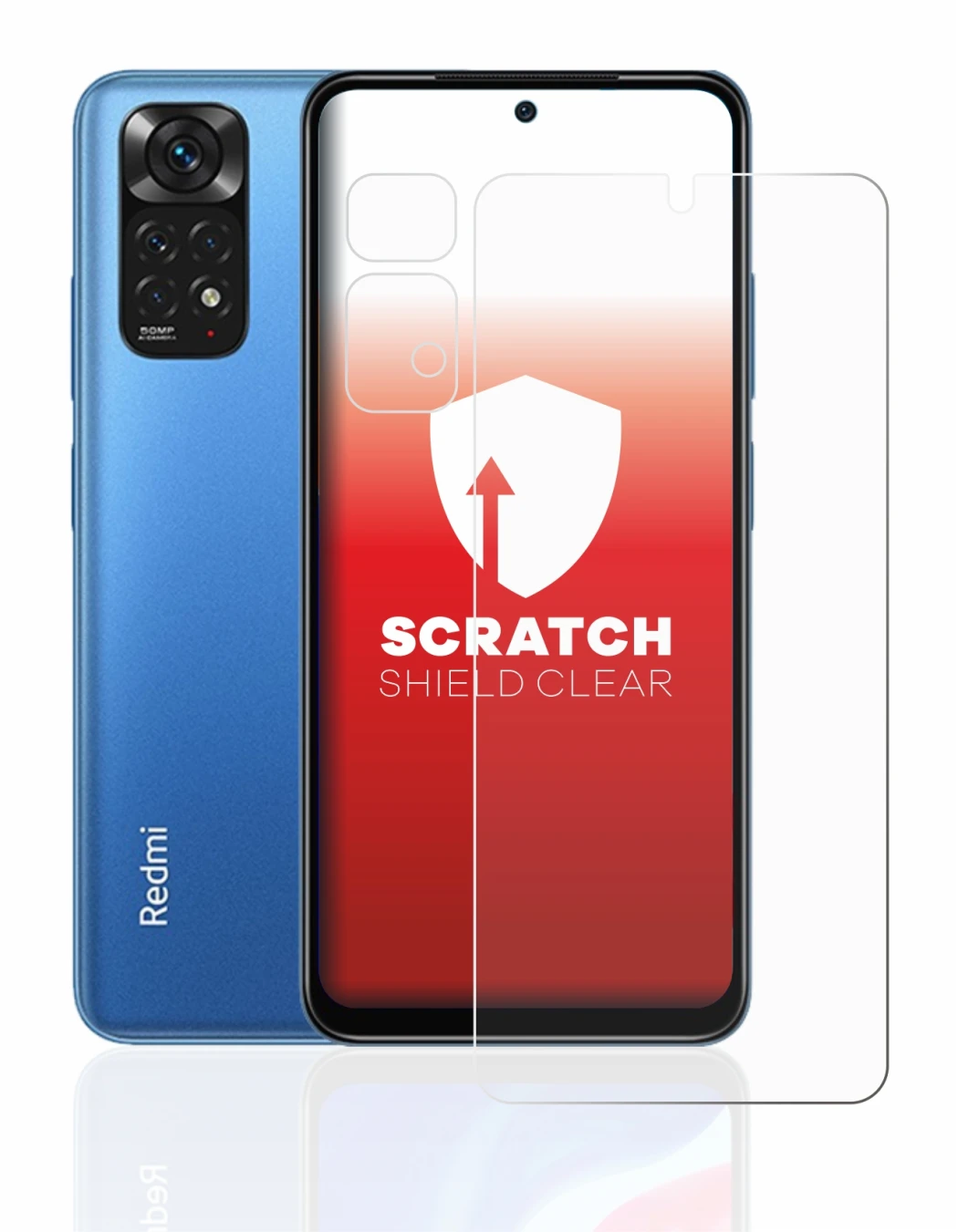 Immagine del dispositivo Xiaomi Redmi Note 11 (Fronte+Fotocamera) con un'ampia varietà di protezioni per lo schermo.