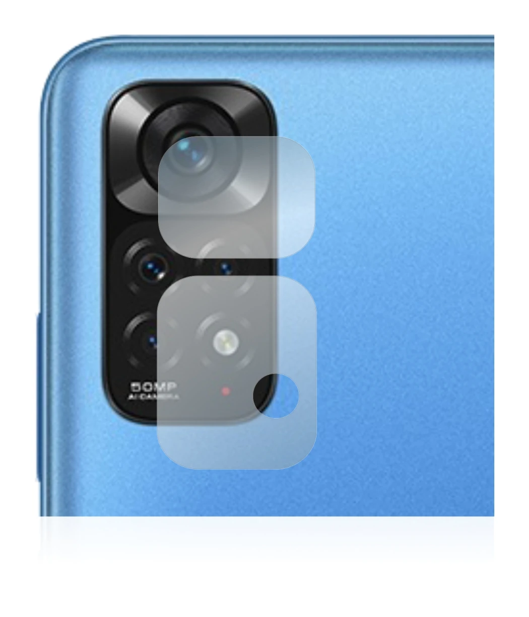 Immagine del dispositivo Xiaomi Redmi Note 11 (SOLO Fotocamera) con un'ampia varietà di protezioni per lo schermo.