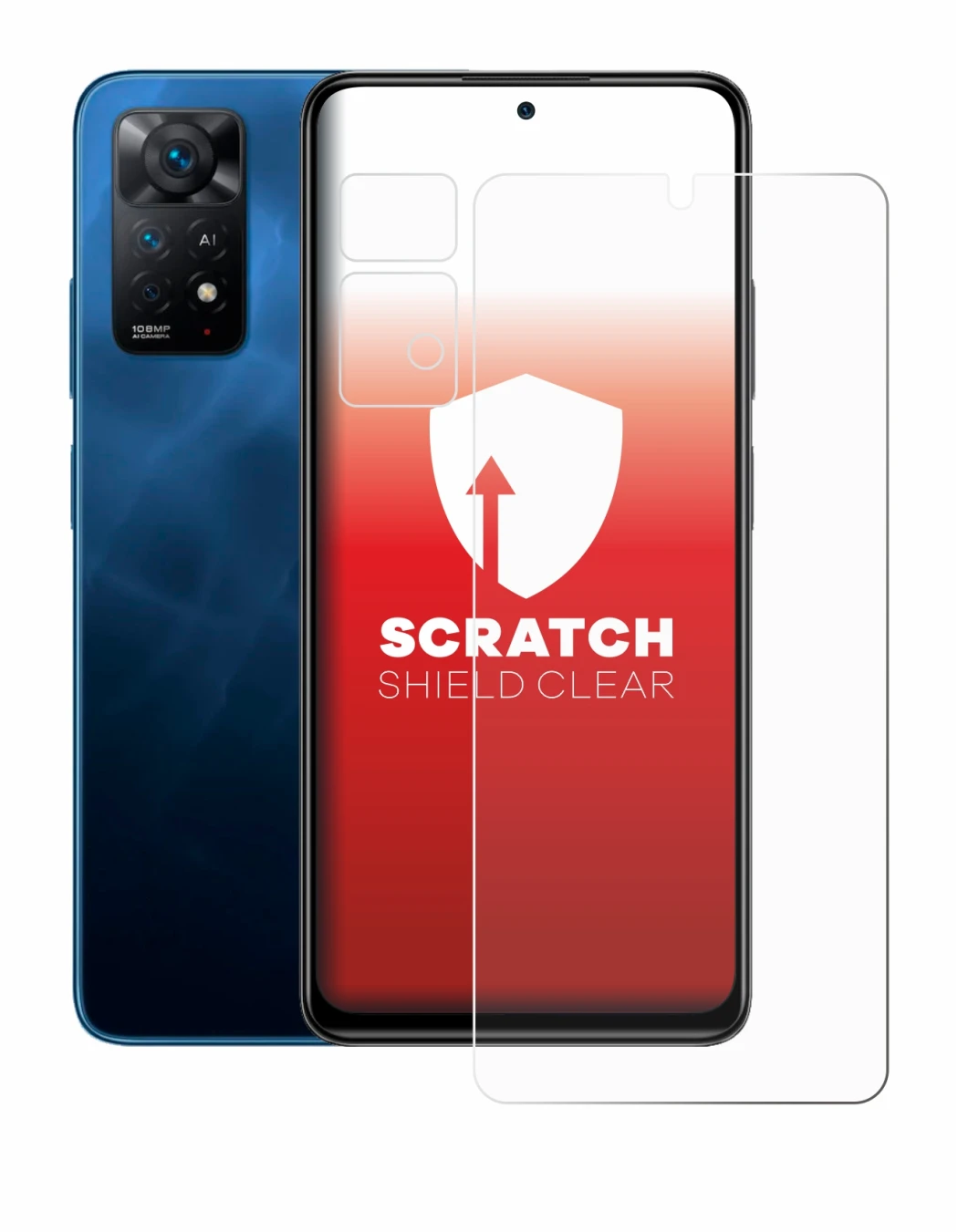 Immagine del dispositivo Xiaomi Redmi Note 11 Pro 5G (Fronte+Fotocamera) con un'ampia varietà di protezioni per lo schermo.