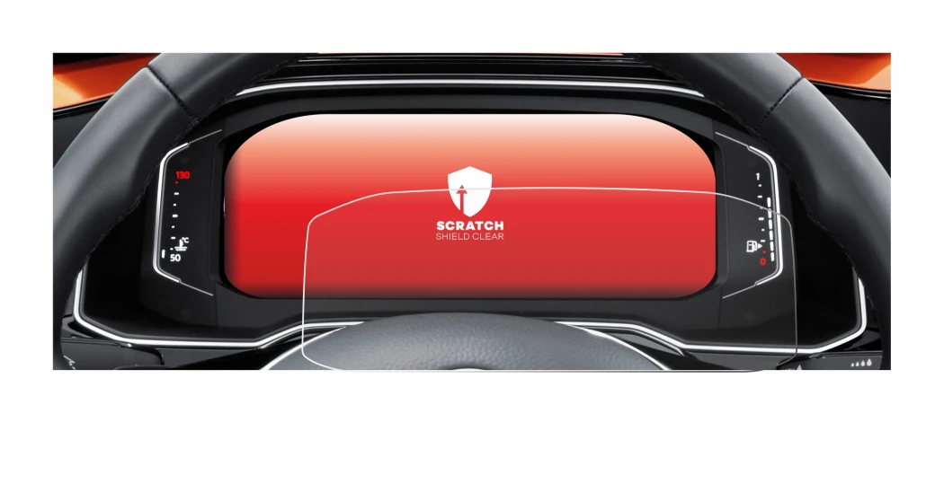 Immagine del dispositivo Volkswagen Polo 6 Digital Cockpit Pro con un'ampia varietà di protezioni per lo schermo.