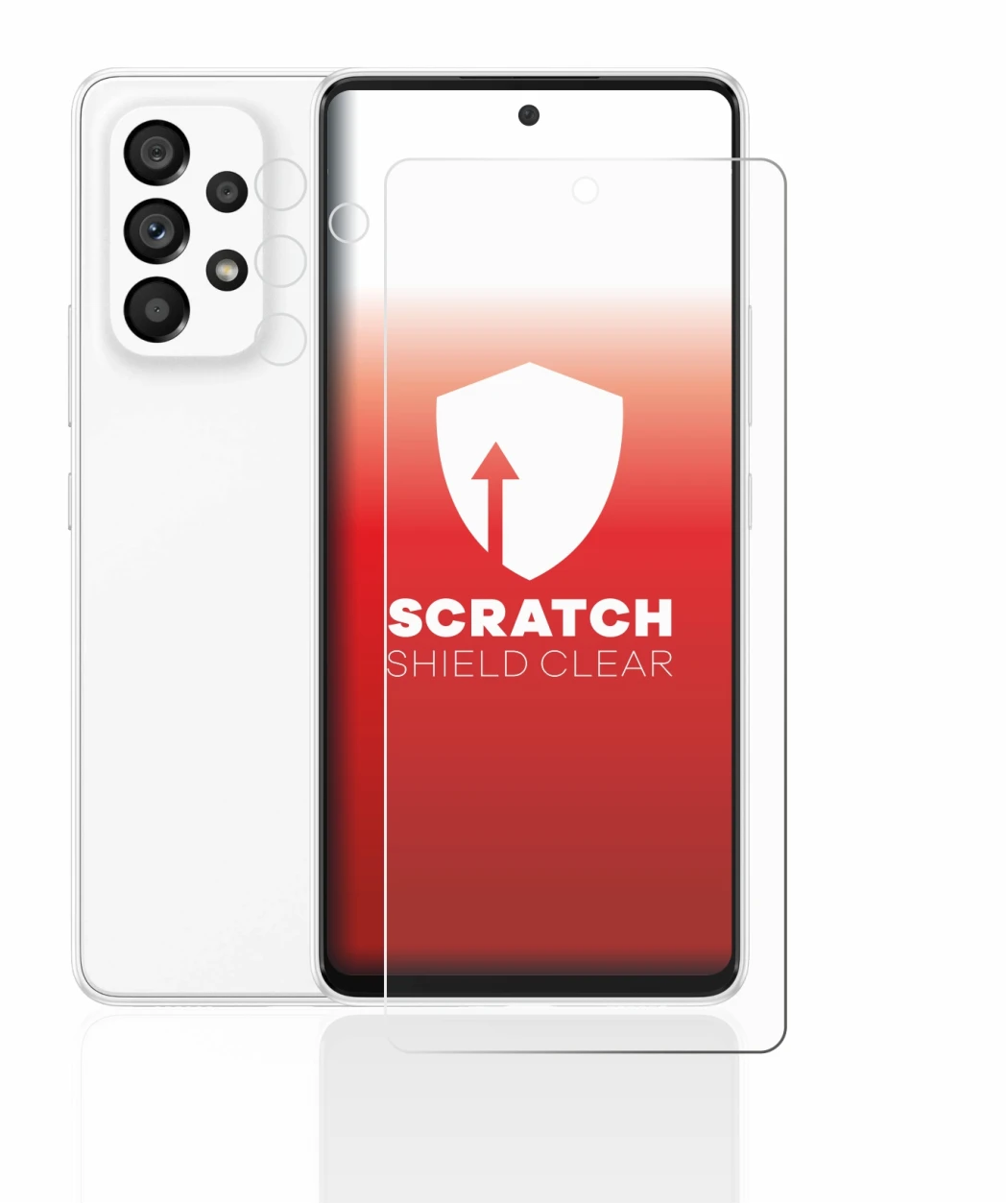 Immagine del dispositivo Samsung Galaxy A53 5G (Fronte+Fotocamera) con un'ampia varietà di protezioni per lo schermo.