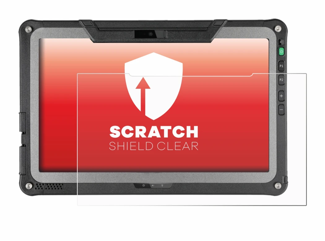 Immagine del dispositivo Getac F110 G6 con un'ampia varietà di protezioni per lo schermo.