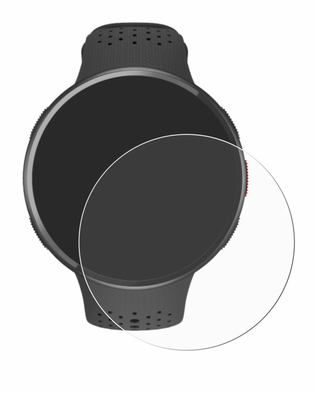 Immagine del dispositivo Polar Pacer Pro con un'ampia varietà di protezioni per lo schermo.