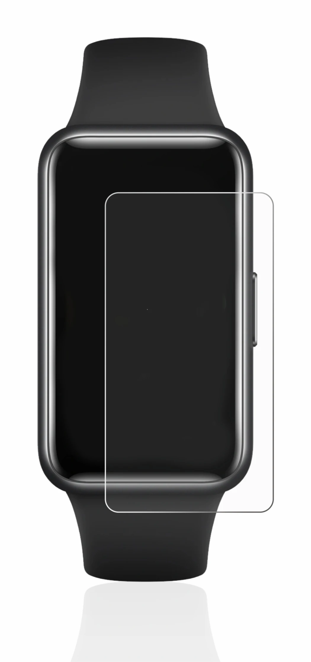 Immagine del dispositivo Huawei Band 7 con un'ampia varietà di protezioni per lo schermo.