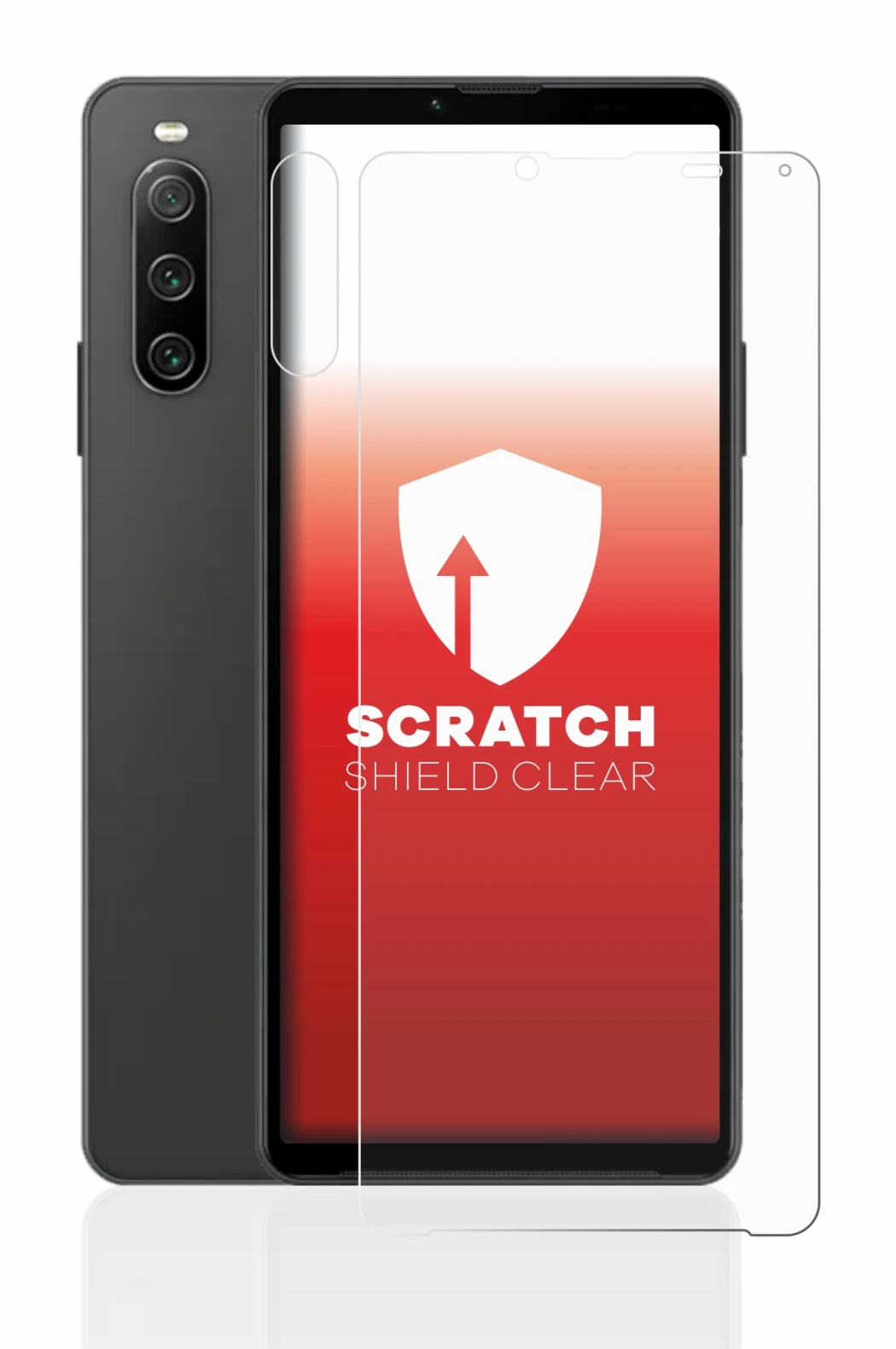 Immagine del dispositivo Sony Xperia 10 IV (Fronte+Fotocamera) con un'ampia varietà di protezioni per lo schermo.