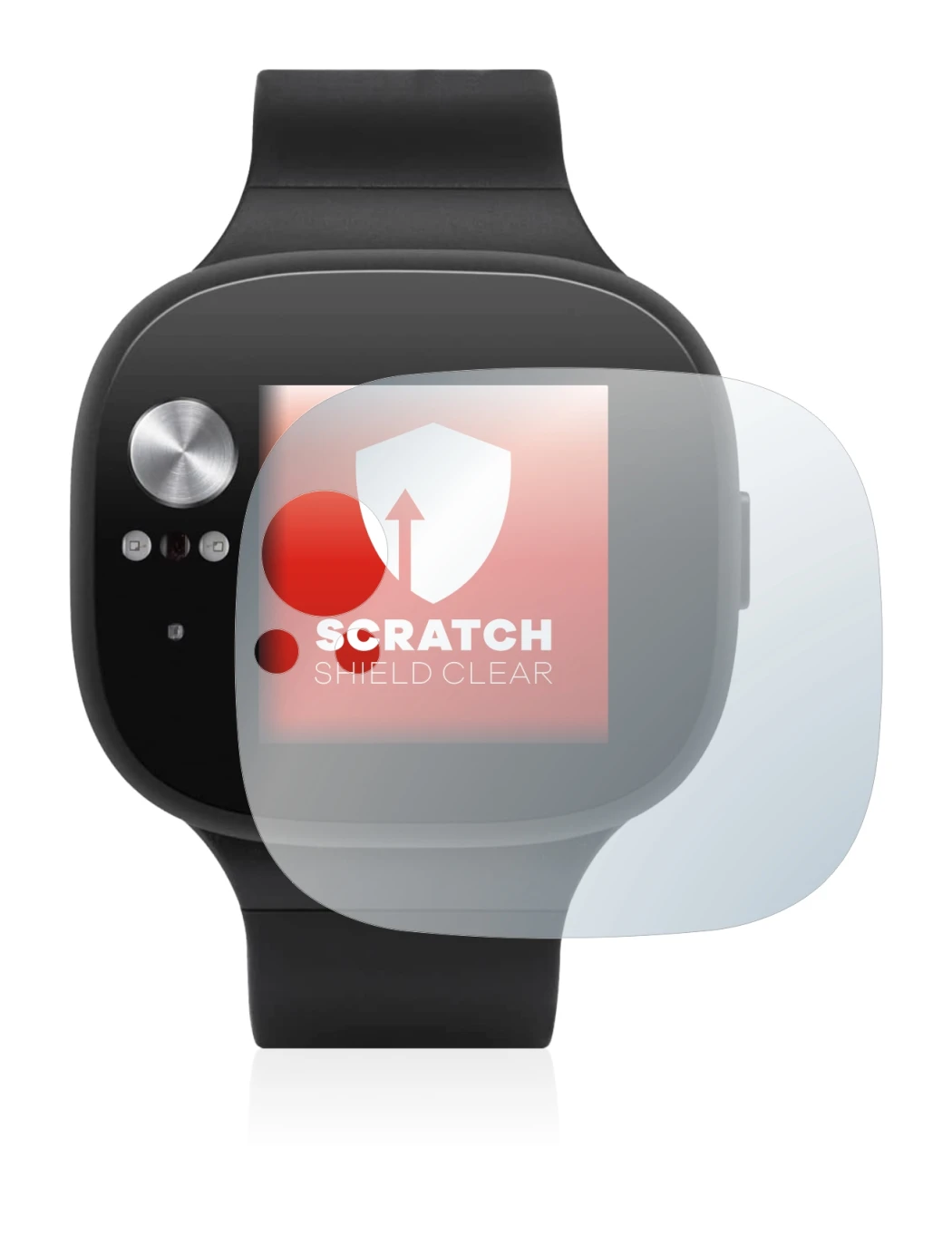 Immagine del dispositivo ASUS Vivowatch BP con un'ampia varietà di protezioni per lo schermo.