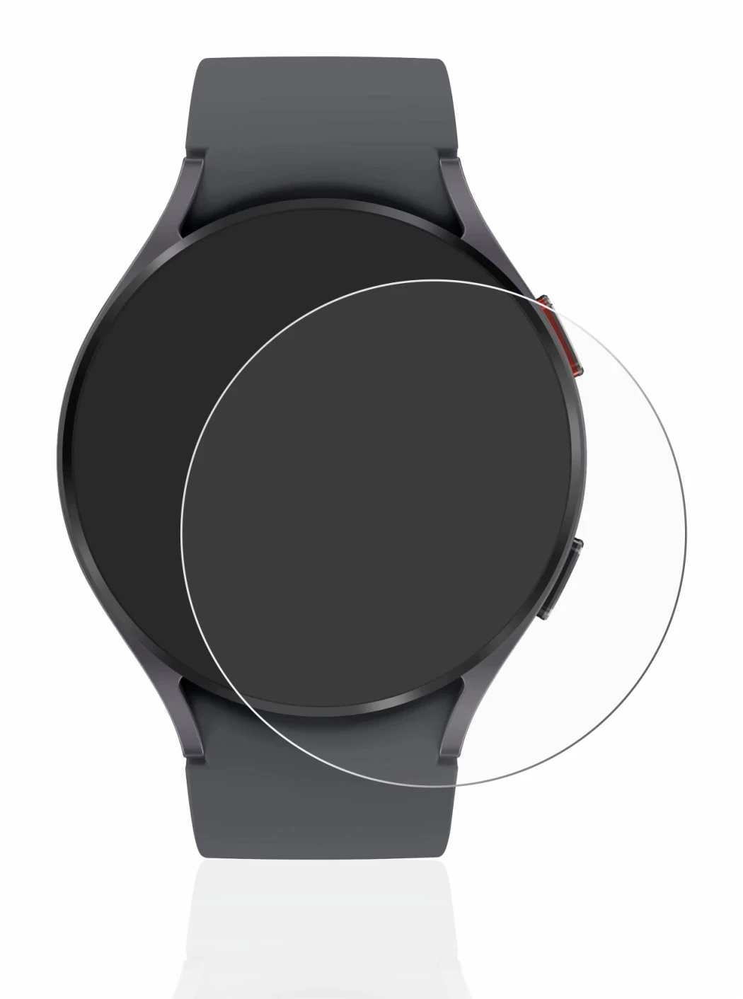 Immagine del dispositivo Samsung Galaxy Watch 5 (44mm) con un'ampia varietà di protezioni per lo schermo.