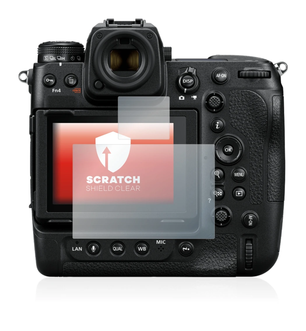 Immagine del dispositivo Nikon Z 9 (Display + display a spalla) con un'ampia varietà di protezioni per lo schermo.