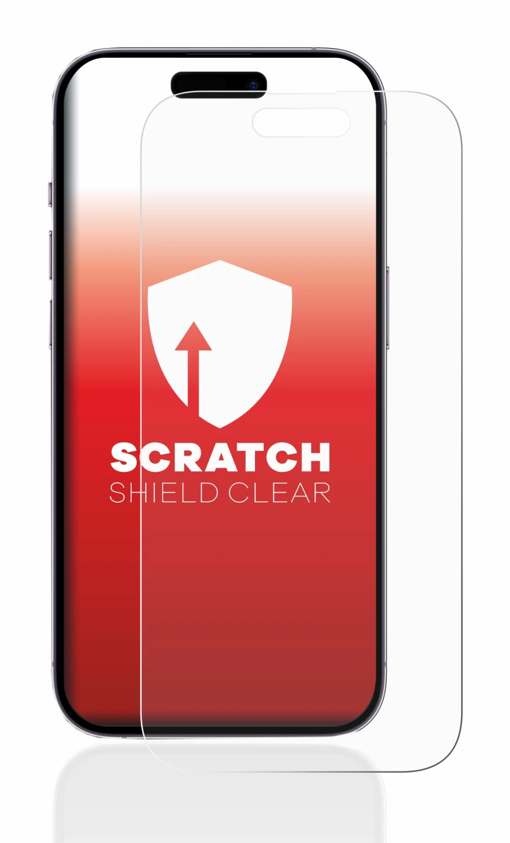 Immagine del dispositivo Apple iPhone 14 Pro con un'ampia varietà di protezioni per lo schermo.