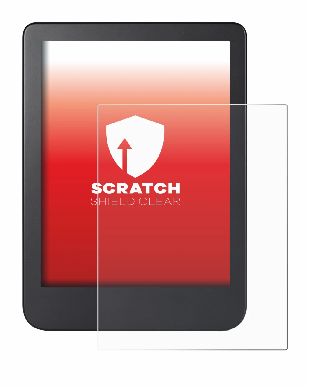 Immagine del dispositivo Kobo Clara 2E con un'ampia varietà di protezioni per lo schermo.