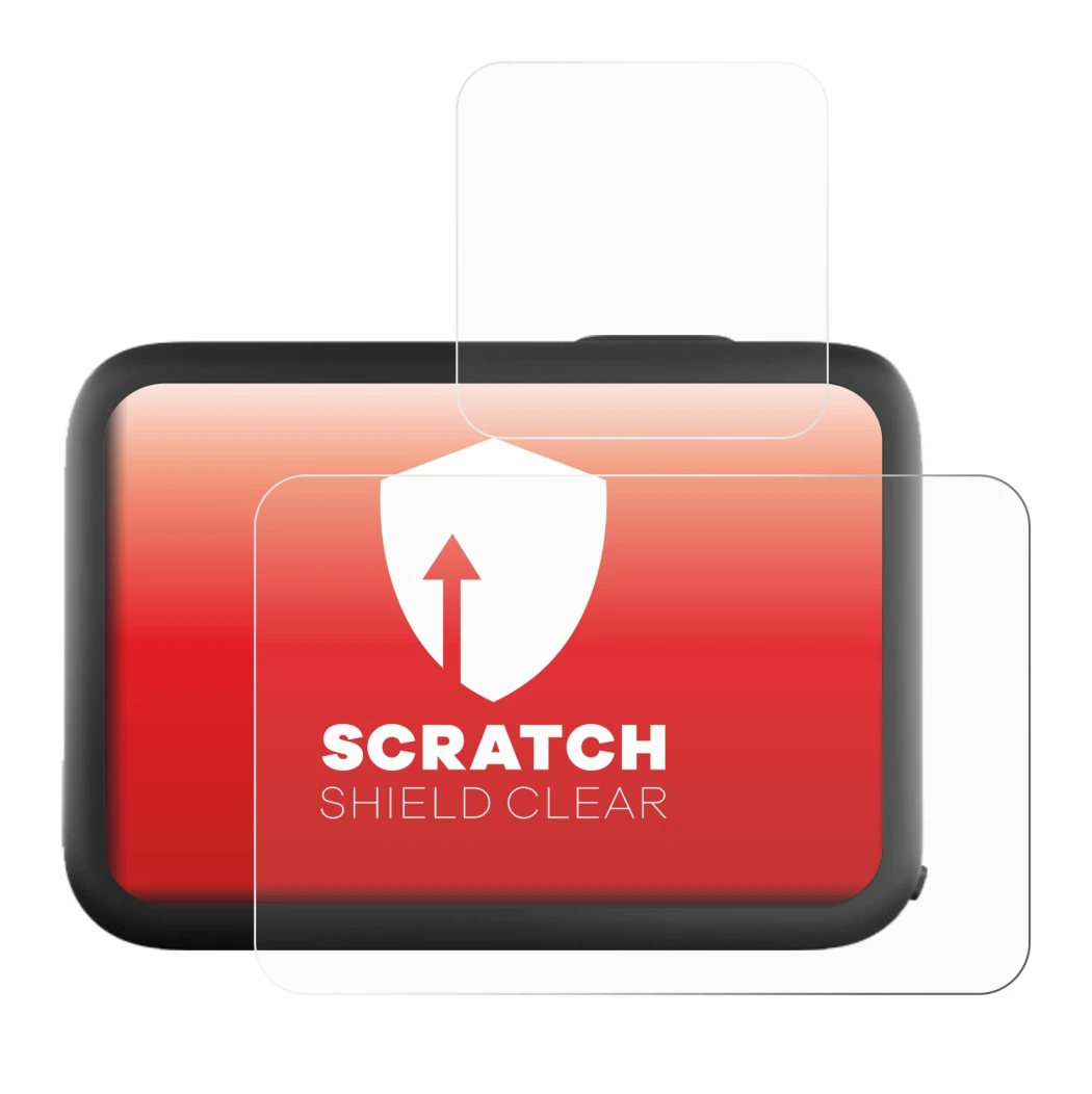 Immagine del dispositivo GoPro Hero 11 Black con un'ampia varietà di protezioni per lo schermo.