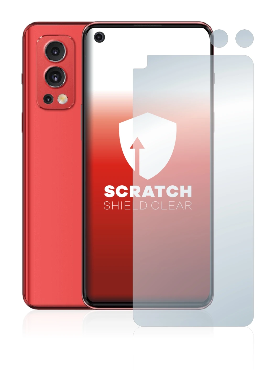 Immagine del dispositivo OnePlus Nord 2 5G (Fronte+Fotocamera) con un'ampia varietà di protezioni per lo schermo.