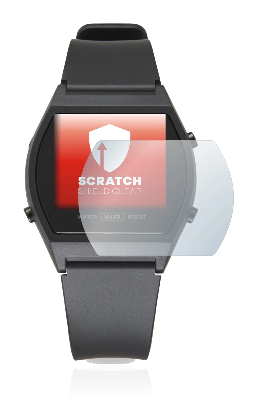 Immagine del dispositivo Casio LW-204-1BEF con un'ampia varietà di protezioni per lo schermo.