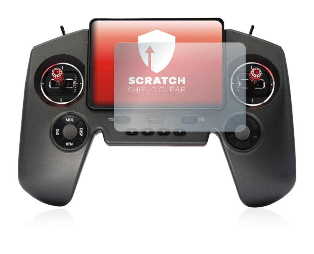 Immagine del dispositivo FrSky Twin Lite con un'ampia varietà di protezioni per lo schermo.