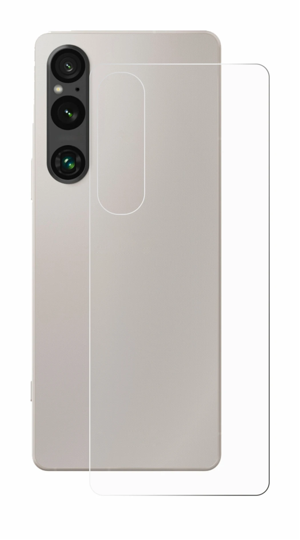 Immagine del dispositivo Sony Xperia 1 V (Posteriore) con un'ampia varietà di protezioni per lo schermo.