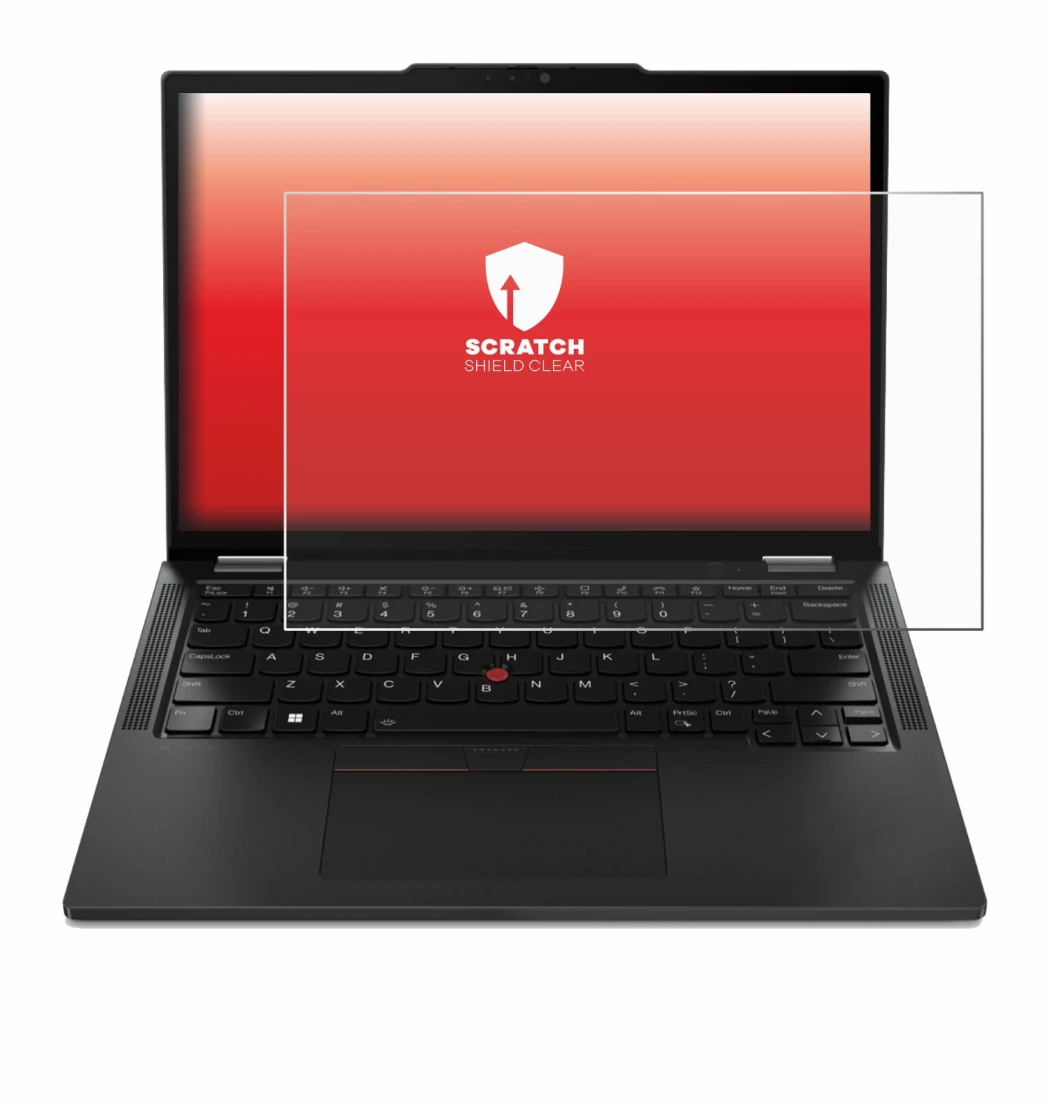 Immagine del dispositivo Lenovo ThinkPad X13 Gen 4 con un'ampia varietà di protezioni per lo schermo.