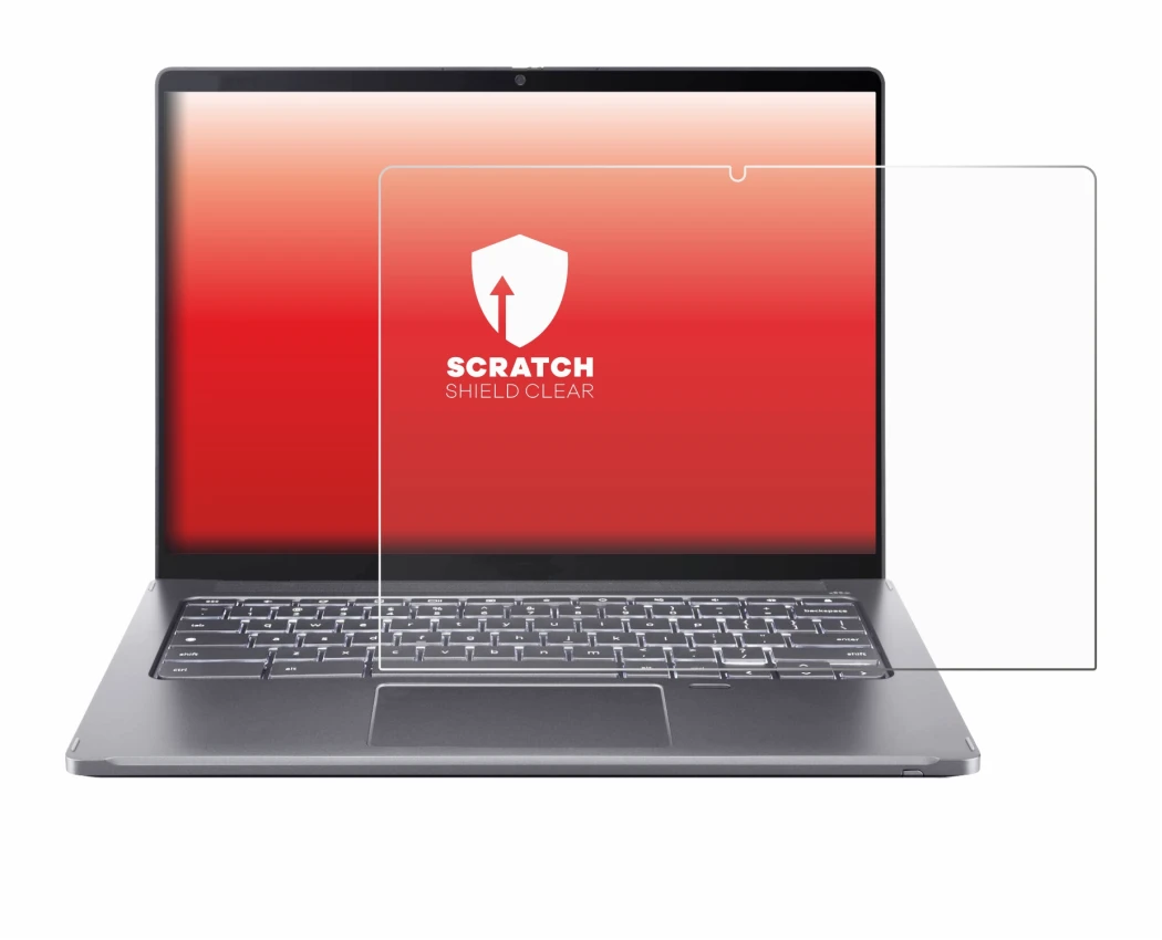 Immagine del dispositivo Acer Chromebook Spin 714 con un'ampia varietà di protezioni per lo schermo.