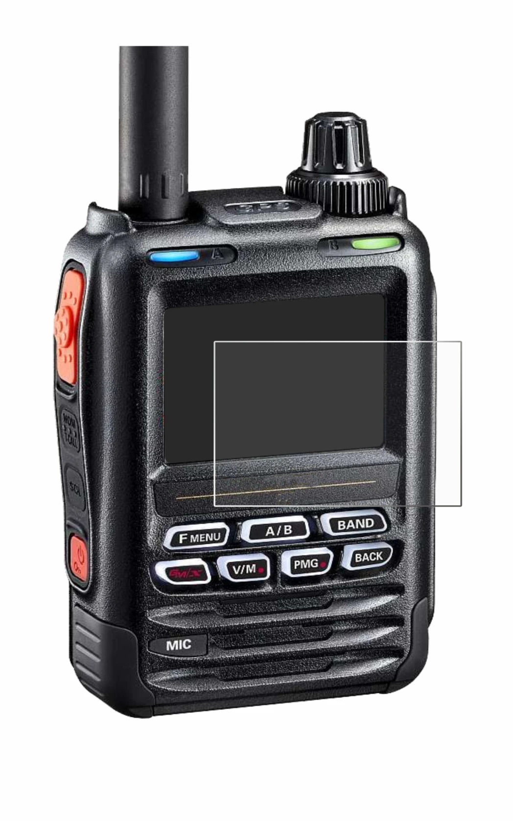 Immagine del dispositivo Yaesu FT-5DE/DR con un'ampia varietà di protezioni per lo schermo.