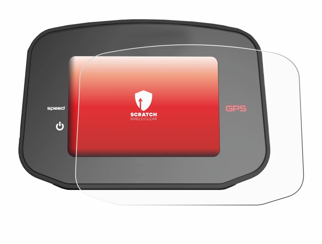 Immagine del dispositivo PowaKaddy CT8 GPS con un'ampia varietà di protezioni per lo schermo.