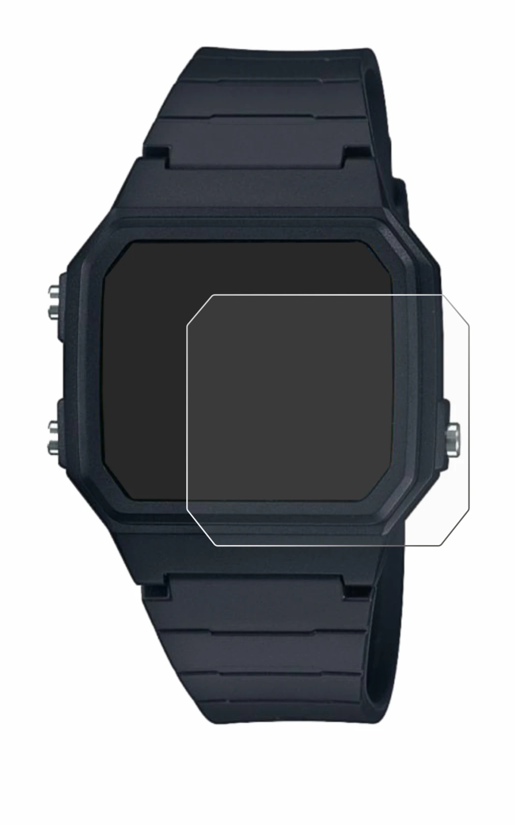 Immagine del dispositivo Casio W-217H-1AVCF con un'ampia varietà di protezioni per lo schermo.