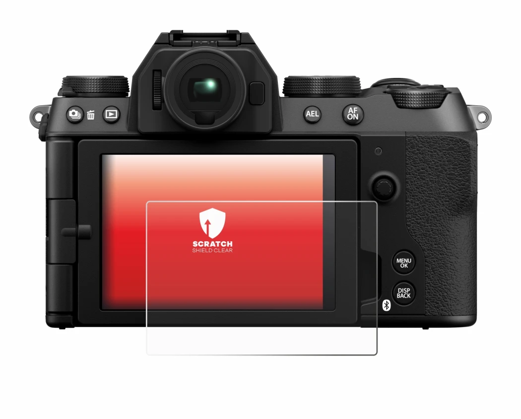 Immagine del dispositivo Fujifilm X-S20 con un'ampia varietà di protezioni per lo schermo.
