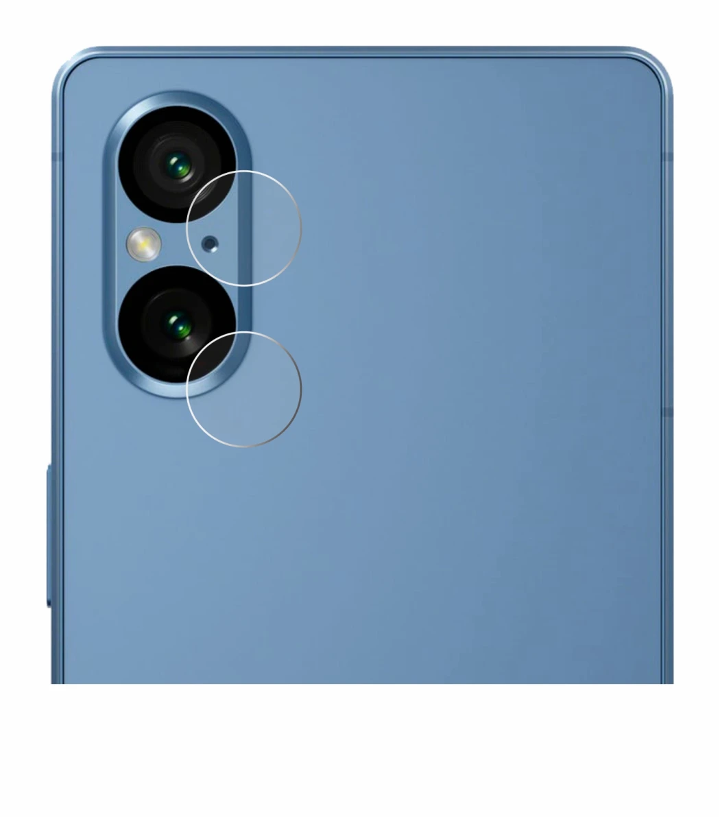 Immagine del dispositivo Sony Xperia 5 V (SOLO Fotocamera) con un'ampia varietà di protezioni per lo schermo.