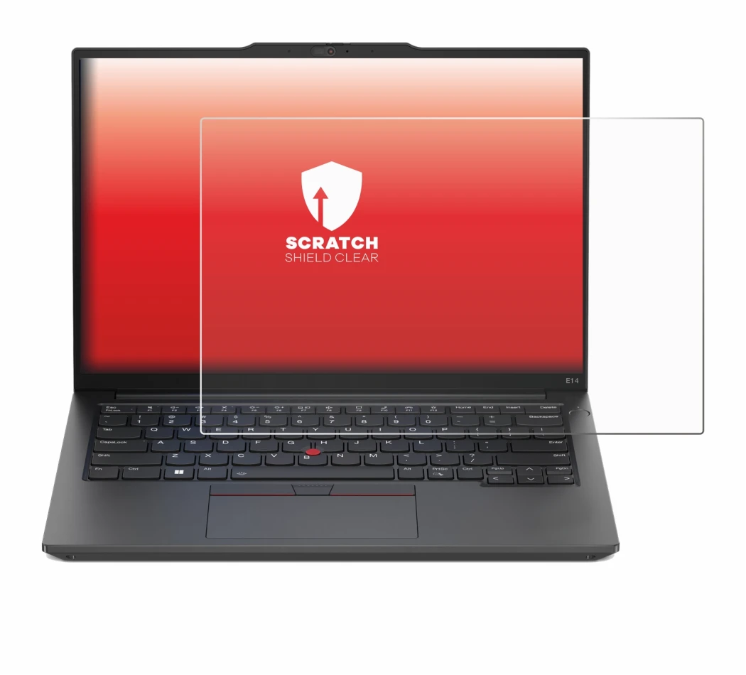 Immagine del dispositivo Lenovo ThinkPad E14 Gen 5 con un'ampia varietà di protezioni per lo schermo.