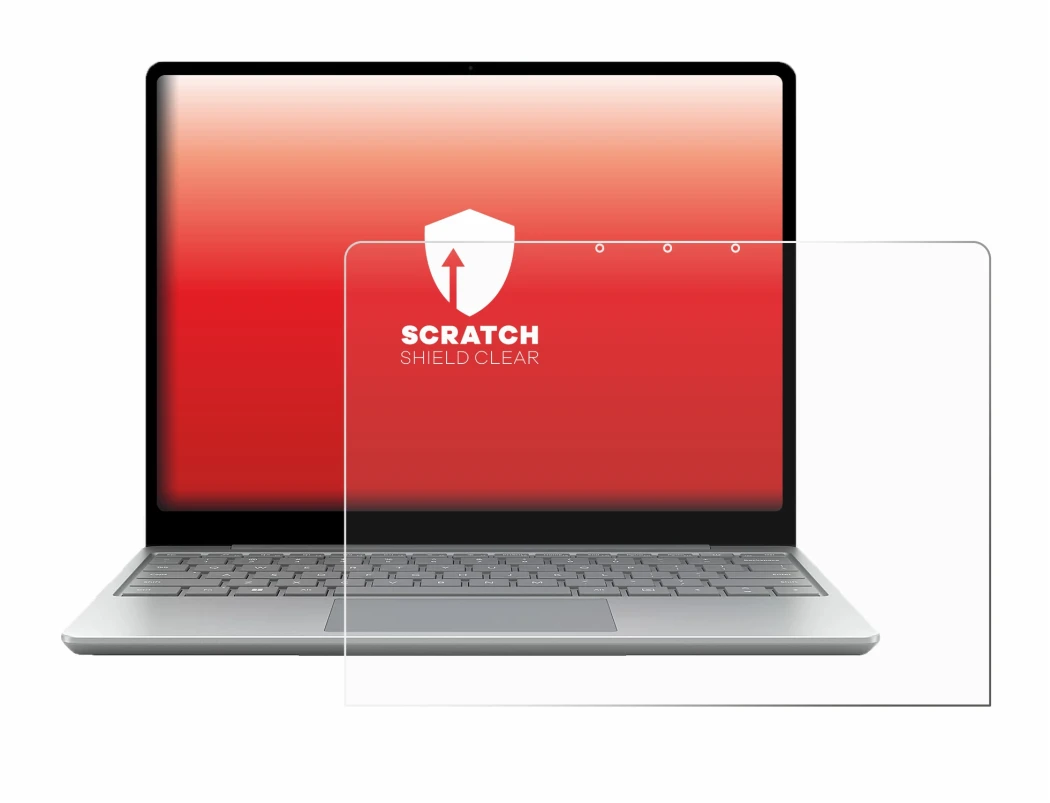 Immagine del dispositivo Microsoft Surface Laptop Go 3 Business con un'ampia varietà di protezioni per lo schermo.