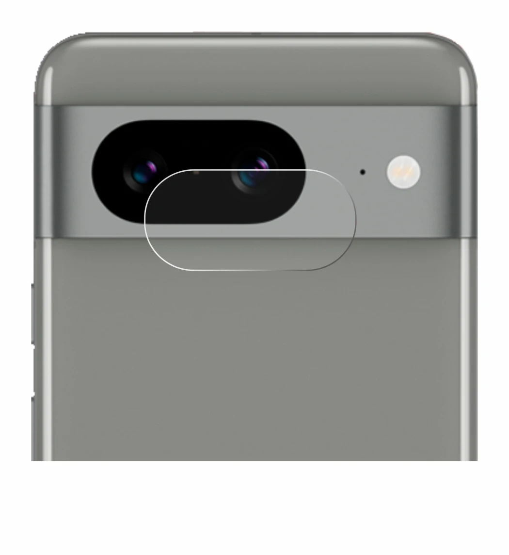Immagine del dispositivo Google Pixel 8 (SOLO Fotocamera) con un'ampia varietà di protezioni per lo schermo.