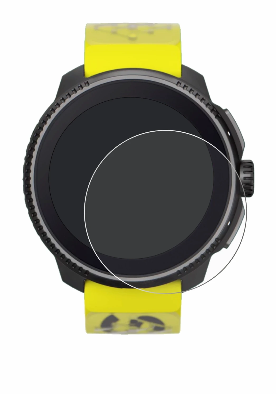Immagine del dispositivo Suunto Race con un'ampia varietà di protezioni per lo schermo.