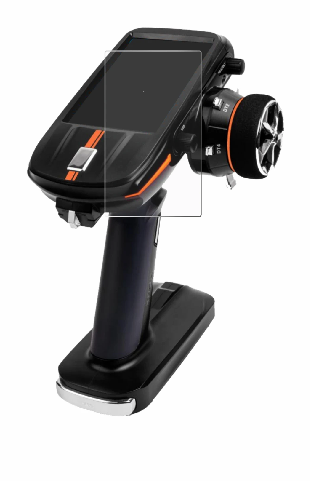 Immagine del dispositivo RadioLink RC8X con un'ampia varietà di protezioni per lo schermo.