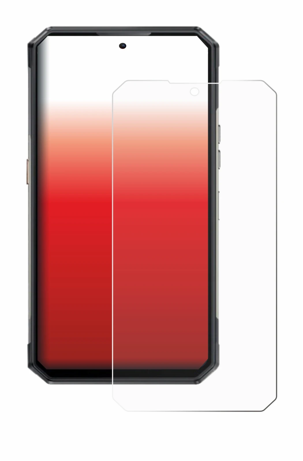 Immagine del dispositivo Oukitel WP30 Pro con un'ampia varietà di protezioni per lo schermo.