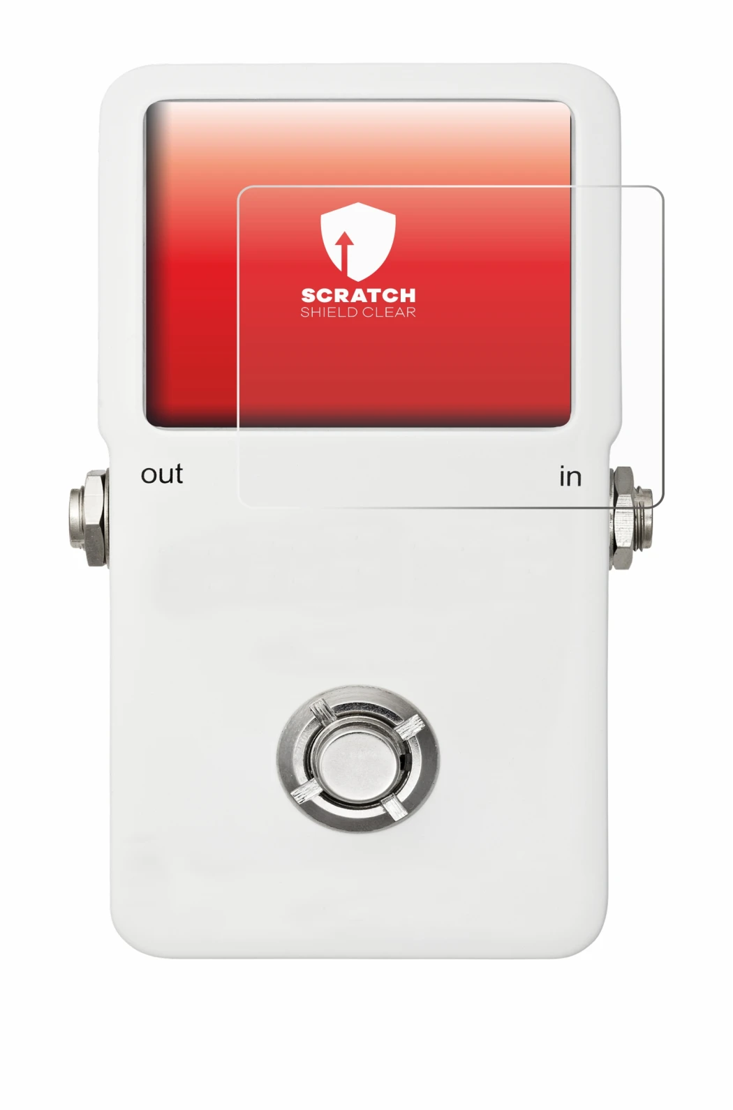 Immagine del dispositivo TC Electronic POLYTUNE con un'ampia varietà di protezioni per lo schermo.