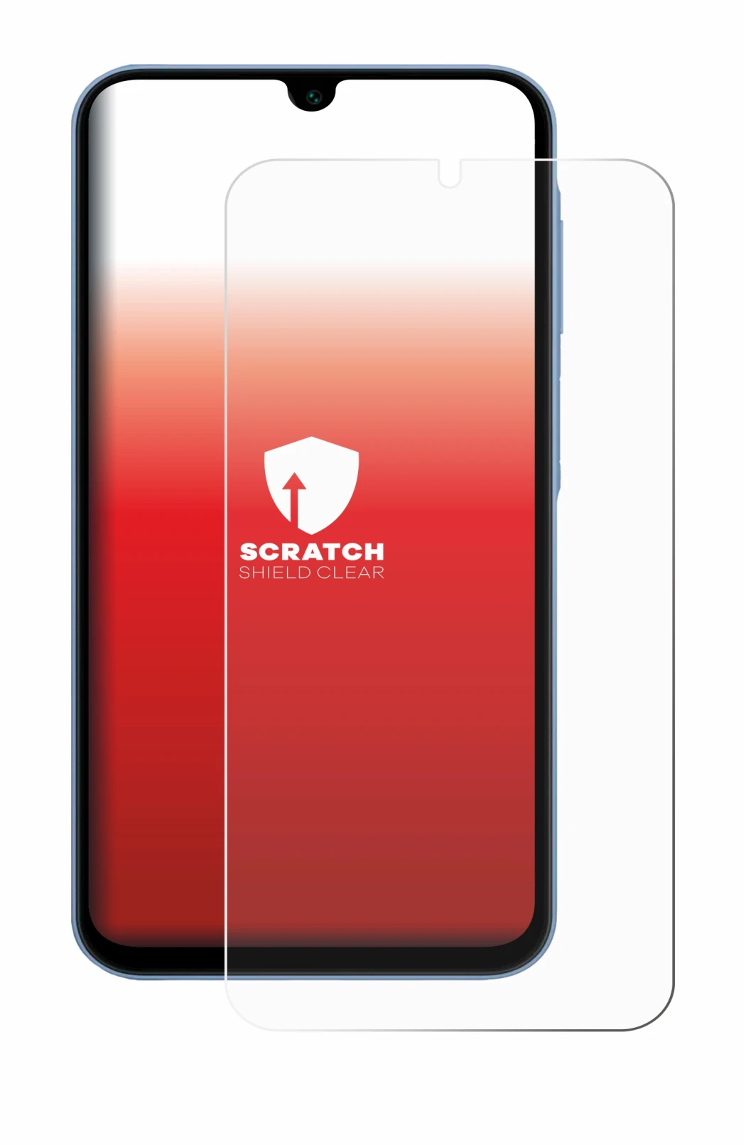 Immagine del dispositivo Samsung Galaxy A15 con un'ampia varietà di protezioni per lo schermo.