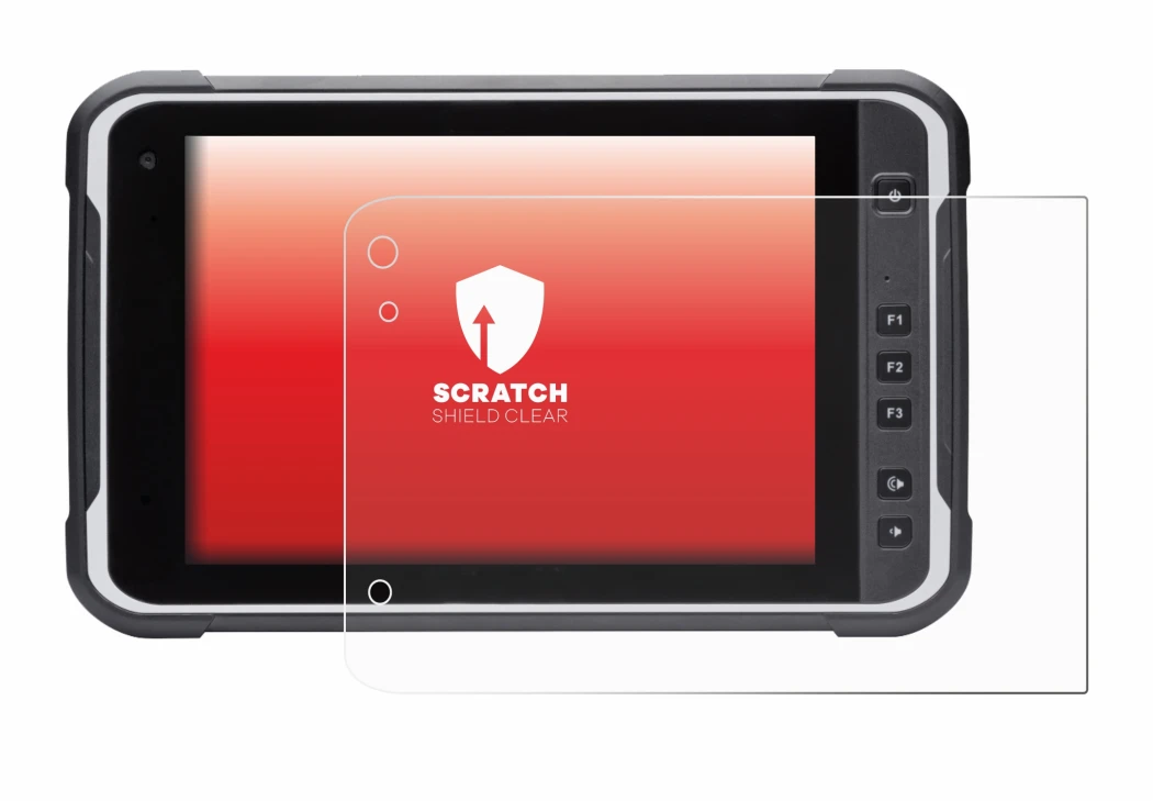 Immagine del dispositivo Handheld Algiz RT8 con un'ampia varietà di protezioni per lo schermo.