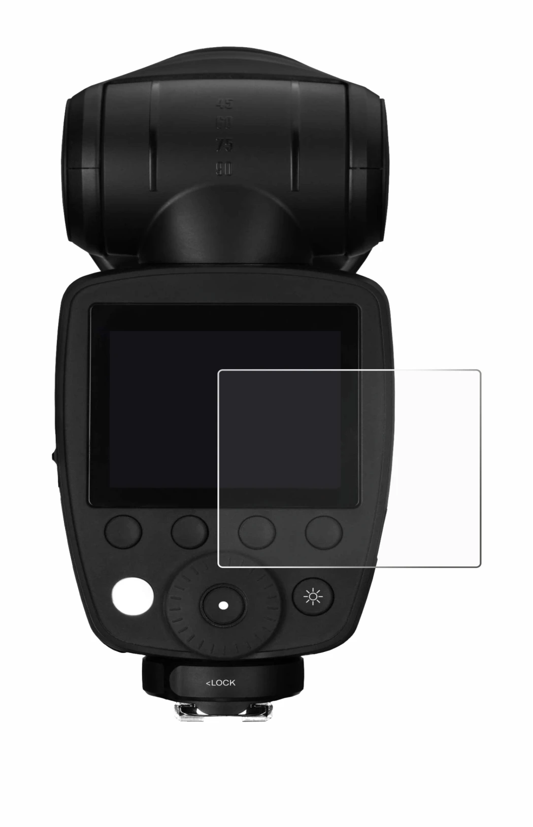 Immagine del dispositivo Profoto A10 con un'ampia varietà di protezioni per lo schermo.