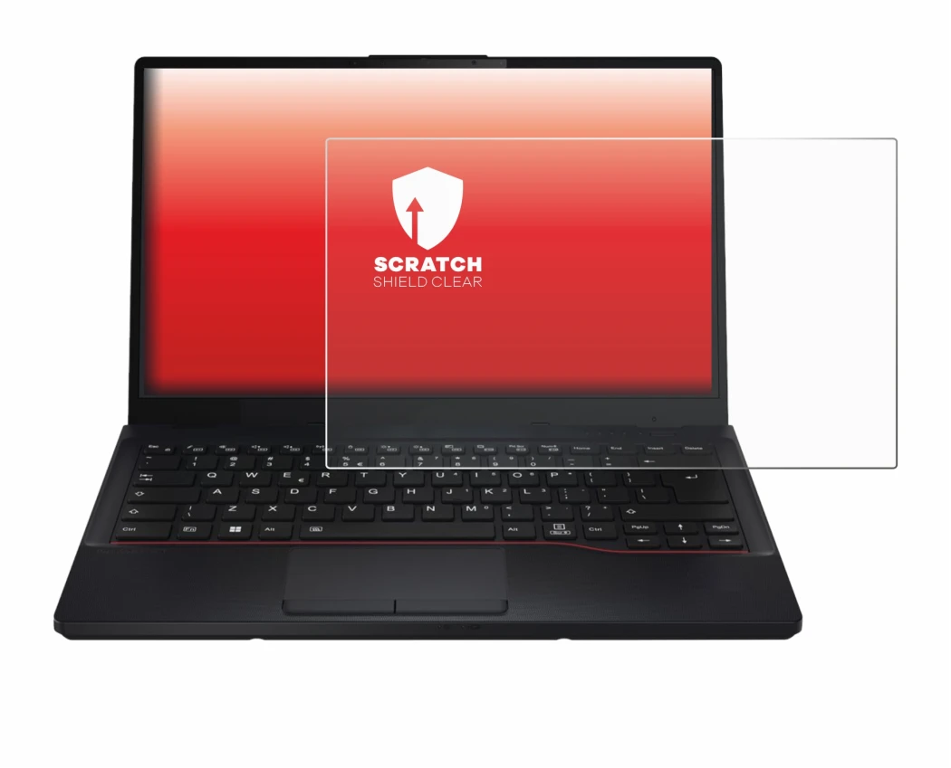 Immagine del dispositivo Fujitsu Lifebook E5412 con un'ampia varietà di protezioni per lo schermo.