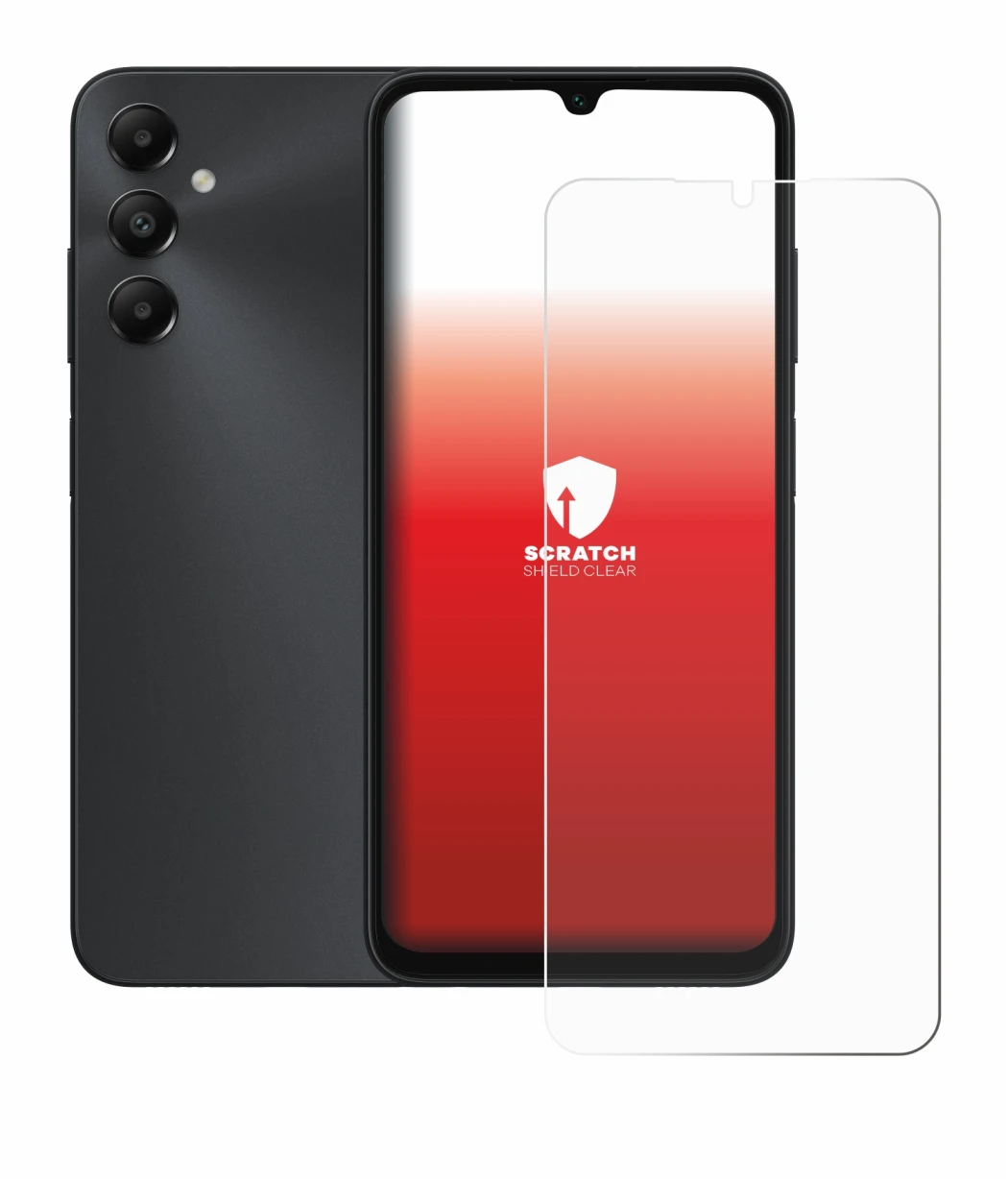 Immagine del dispositivo Samsung Galaxy A05s con un'ampia varietà di protezioni per lo schermo.