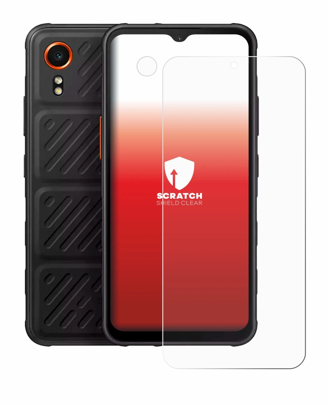 Immagine del dispositivo Samsung Galaxy XCover 7 (Fronte+Fotocamera) con un'ampia varietà di protezioni per lo schermo.