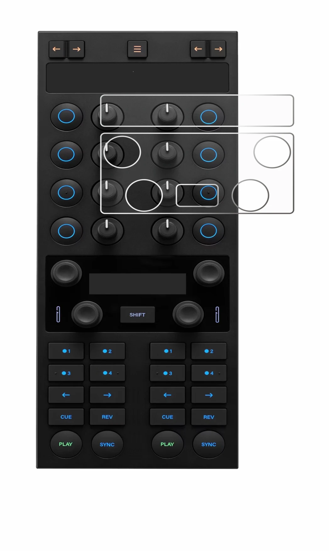 Immagine del dispositivo Native Instruments Traktor Kontrol X1 MK3 con un'ampia varietà di protezioni per lo schermo.