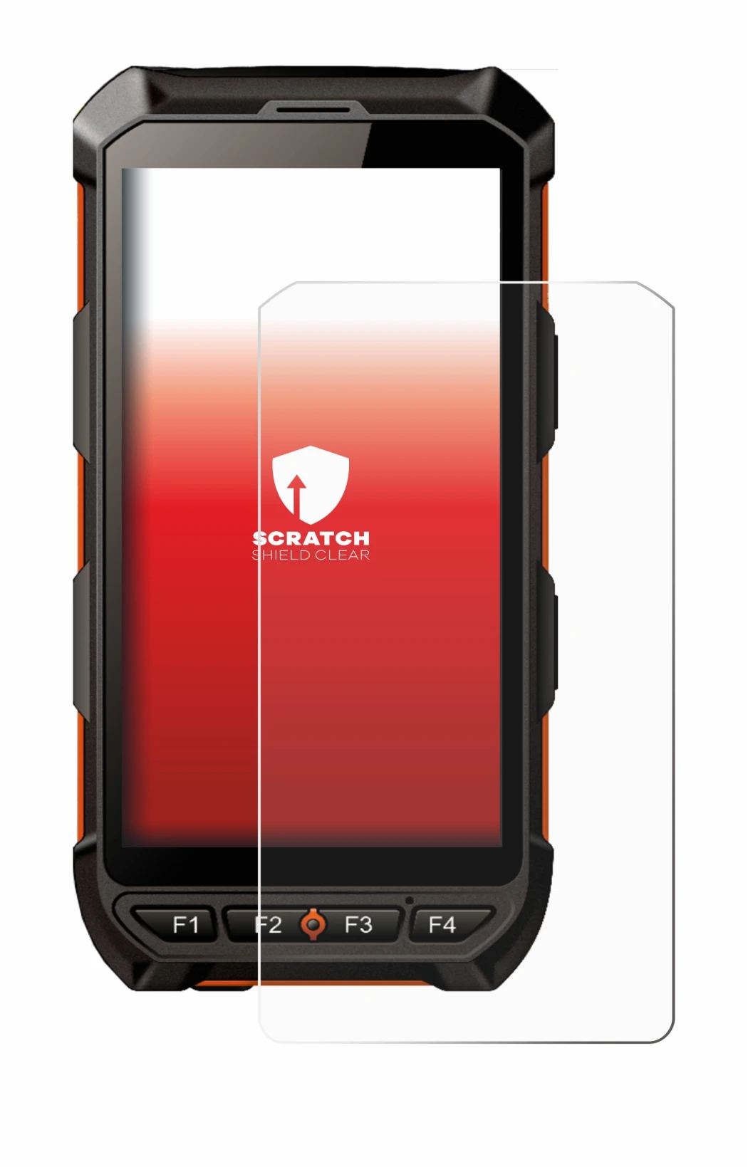 Immagine del dispositivo iDTronic C9 RED con un'ampia varietà di protezioni per lo schermo.