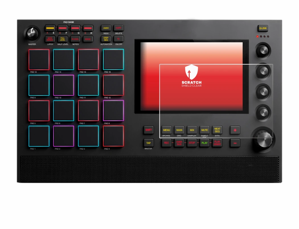 Immagine del dispositivo Akai MPC Live II con un'ampia varietà di protezioni per lo schermo.