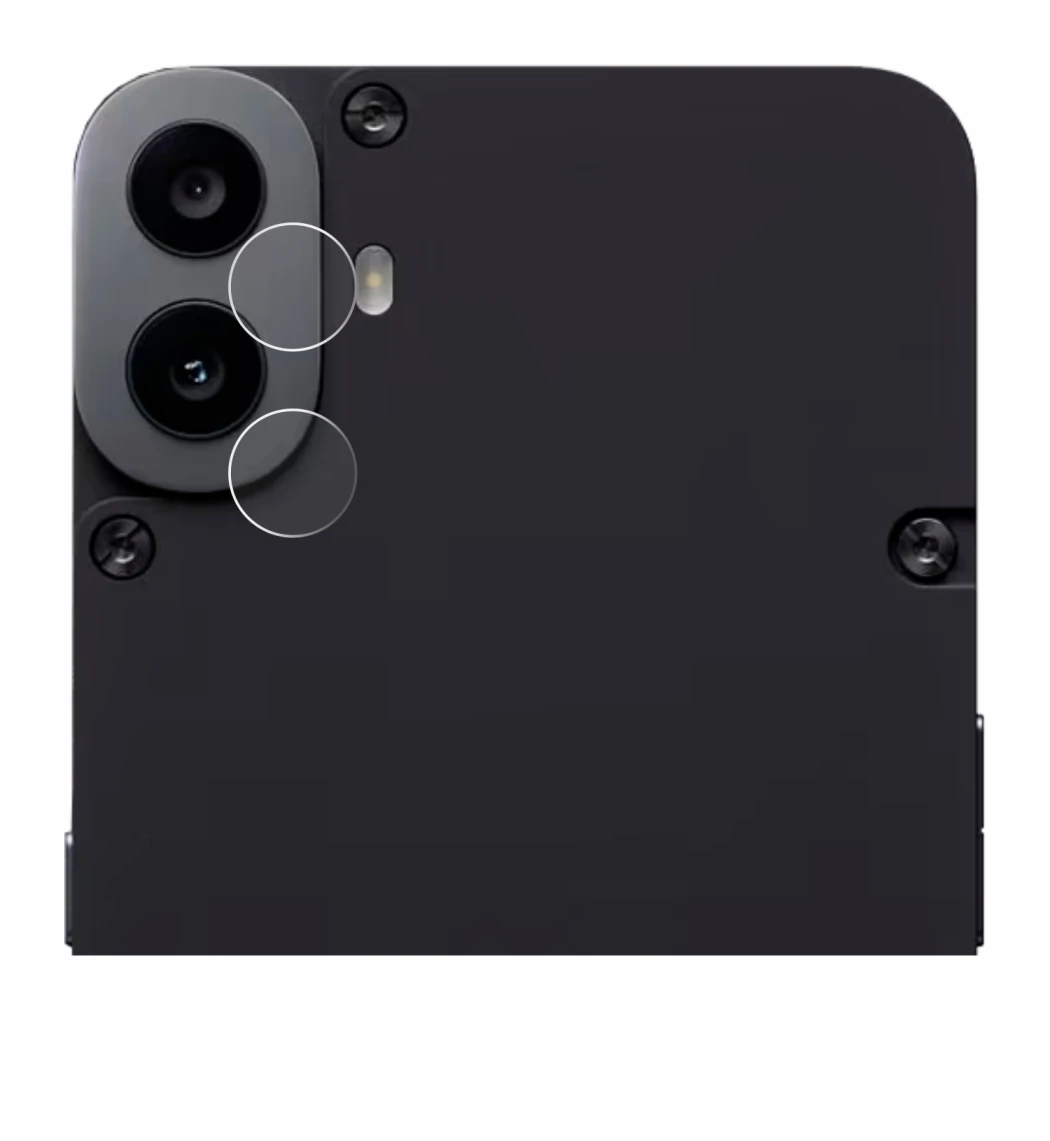 Immagine del dispositivo Nothing CMF Phone 1 (SOLO Fotocamera) con un'ampia varietà di protezioni per lo schermo.