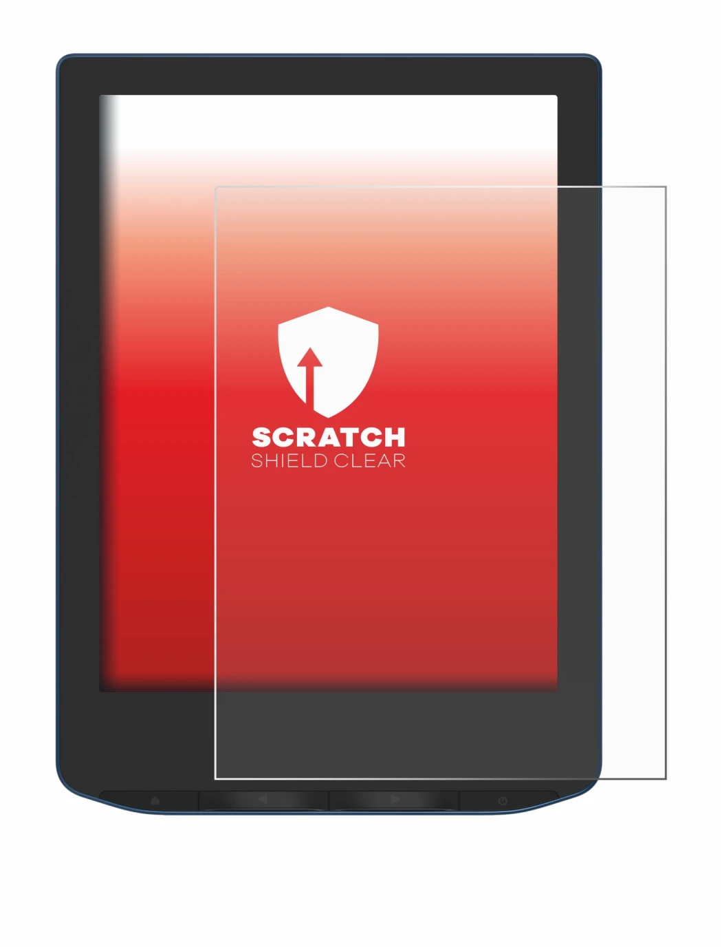 Immagine del dispositivo PocketBook Verse Pro Color con un'ampia varietà di protezioni per lo schermo.