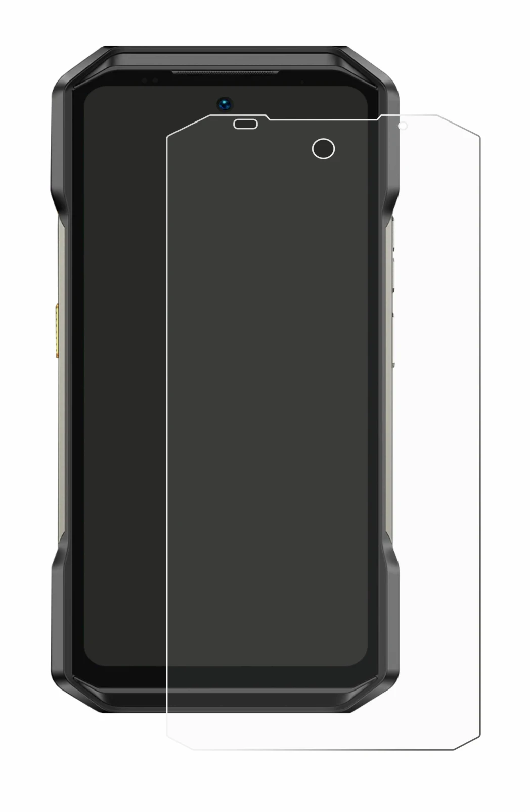 Immagine del dispositivo Ulefone Armor 27T Pro con un'ampia varietà di protezioni per lo schermo.