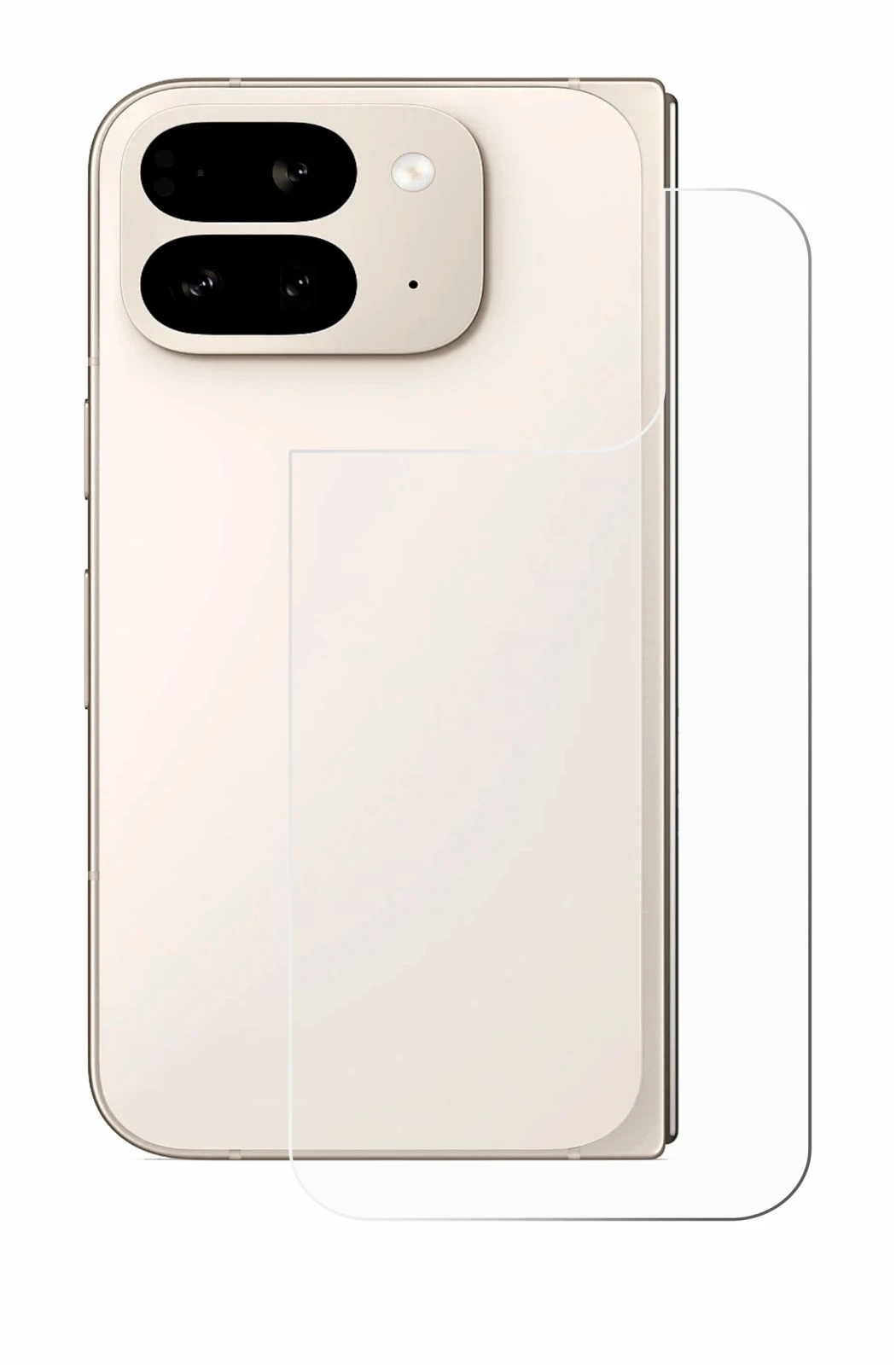 Immagine del dispositivo Google Pixel 9 Pro Fold (Posteriore) con un'ampia varietà di protezioni per lo schermo.